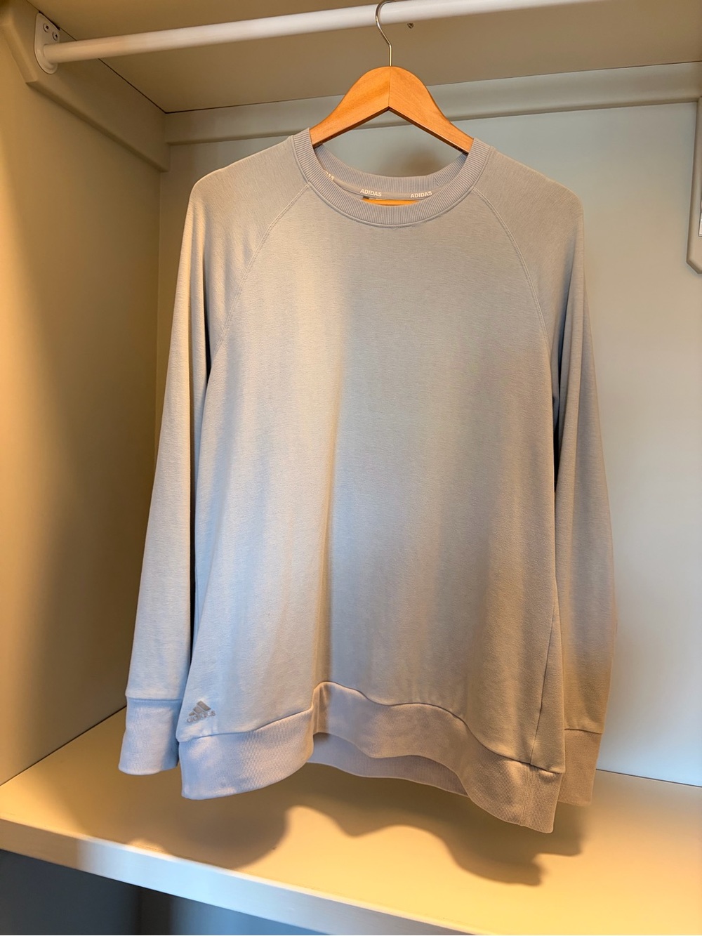 adidas Light Gray Men’s Crewneck Sweater